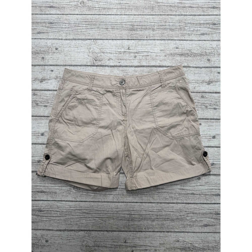 Mantaray Cargo Shorts Women's 14 Khaki Cuffed Relaxed Fit Cotton Outdoor Hiking